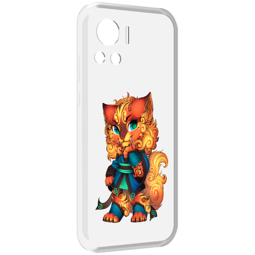 Чехол MyPads золотой-кот для Motorola Edge 30 Ultra задняя-панель-накладка-бампер