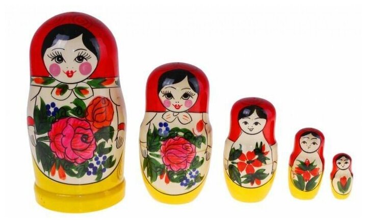 Матрешка WoodLand Toys Семеновская, 5 кукол, 12 см (МатС-005)
