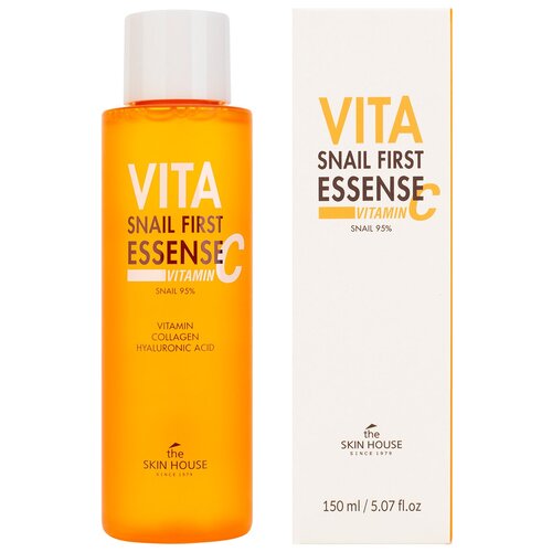 Эссенция укрепляющая с муцином улитки и витамином С THE SKIN HOUSE Vita Snail First Essence 150мл