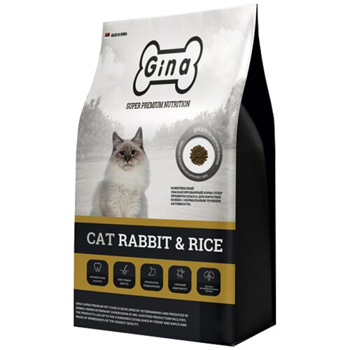 GINA ADULT CAT RABBIT & RICE для взрослых кошек с кроликом и рисом 02323 (18 кг)