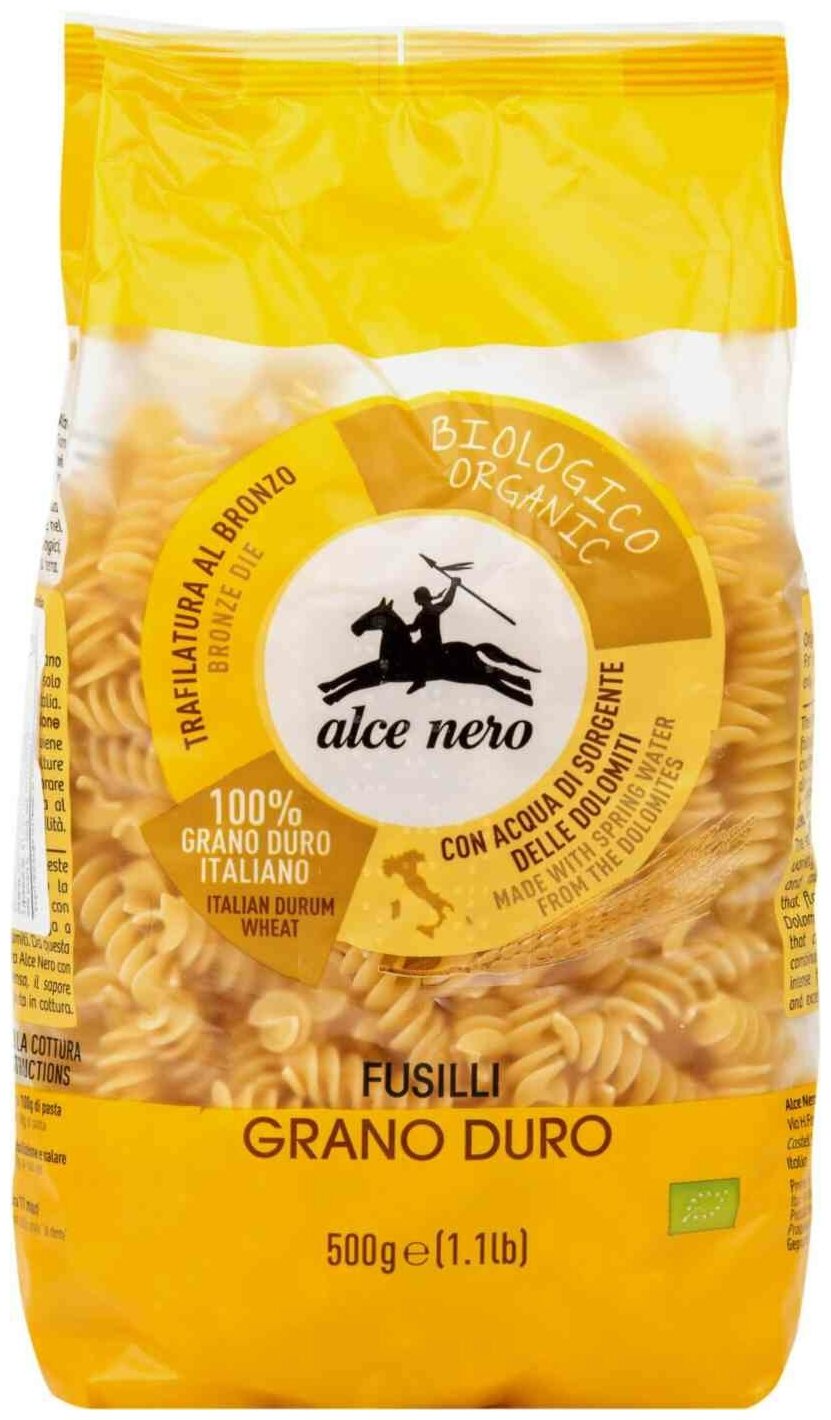 Alce Nero фузилли БИО макаронные изделия из твердых сортов пшеницы, 500 г, Alce Nero - фотография № 3