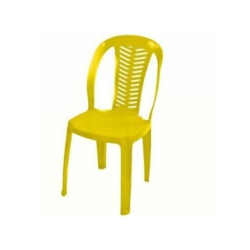 Садовое кресло без подлокотников Садовый стул Пластик желтый стандарт 53х45см h85см
