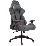Кресло игровое Zombie Neo, обивка: ткань, цвет: серый - изображение