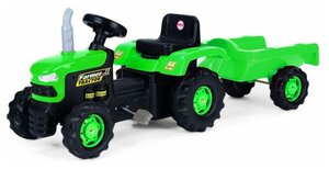 Трактор на педалях с прицепом, цвет зеленый 8246 Dolu 9201048 .