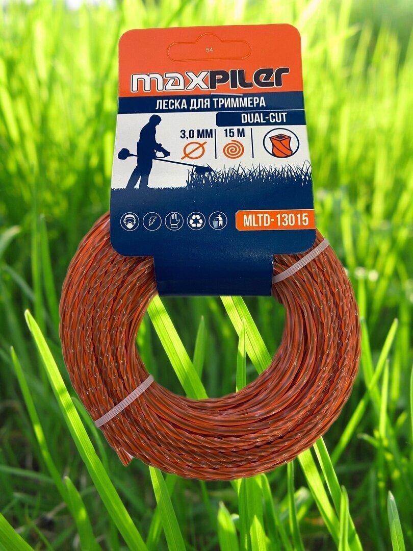 фото Леска для триммера 3.0мм*15м (DUAL-CUT квадрат кручен. с сердечником, блистер. уп) MLTD-13015 MX