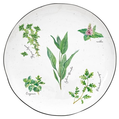 фото Тарелка закусочная easy life herbarium без инд.упаковки, фарфор, 21 см (el-r2202_heru)