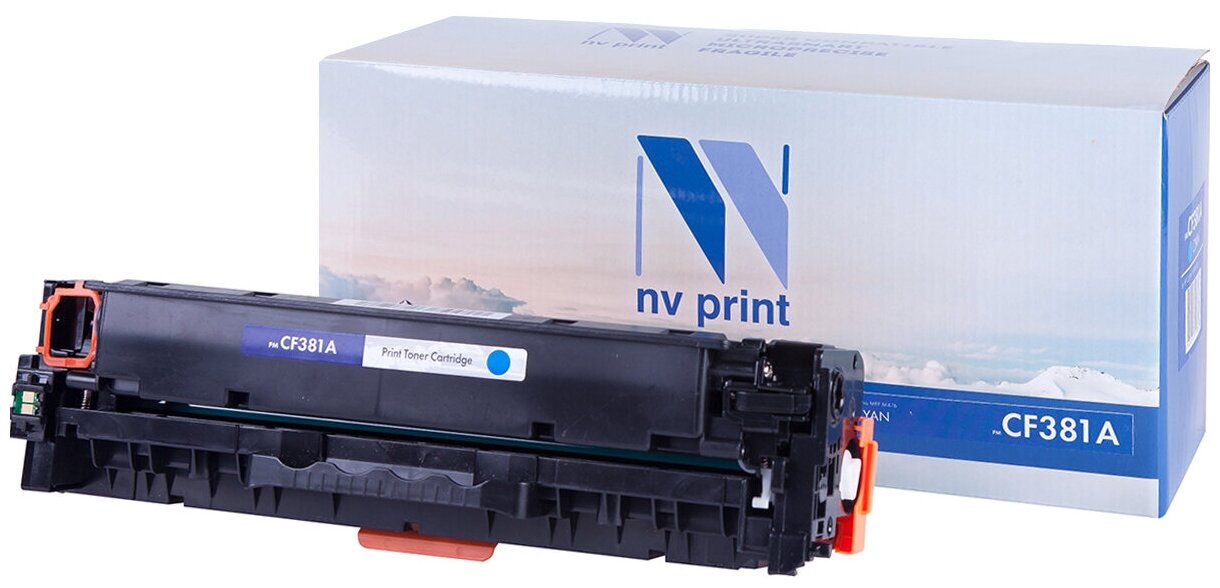 Лазерный картридж NV Print NV-CF381AC для HP LaserJet Color Pro M476dn, M476dw, M476nw (совместимый, голубой, 2700 стр.)