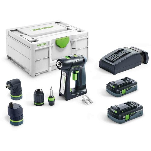 Аккумуляторная дрель-шуруповерт Festool C 18 HPC 40 I-Set 576992 10100000₽