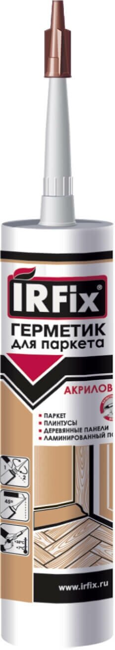 Герметик IRFix акриловый для паркета 310 мл. махагон 1 шт. 500 гр - фотография № 4