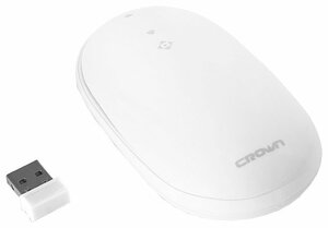Беспроводная компактная мышь CROWN MICRO CMM-1003W 2.4G White USB