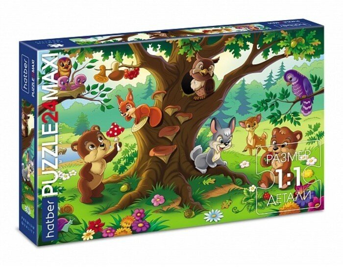 Puzzle-24 Maxi Лесные друзья Хатбер - фото №1