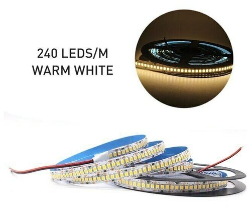 Лента светодиодная MEGALIGHT SMD 2835 240 шт./м 19,2 Вт/м, 12V-1200led-96W-5m, 3000K Теплый белый