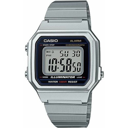 Наручные часы CASIO Vintage, черный, серебряный