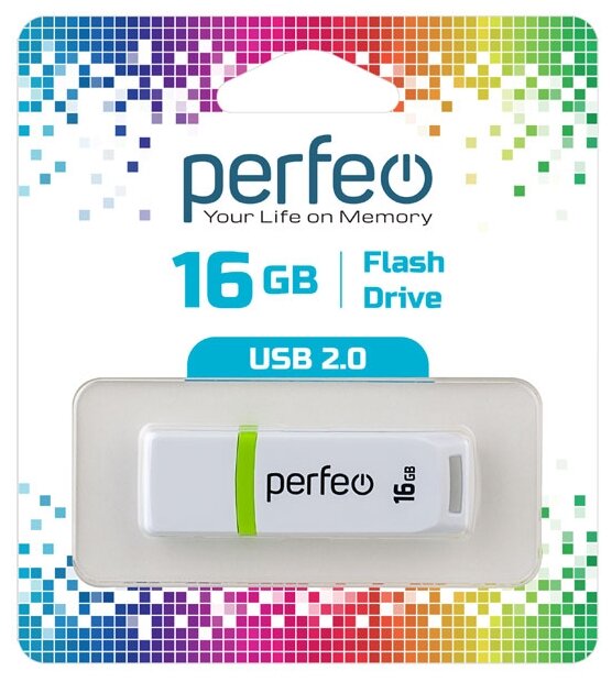 Perfeo USB флешка 16ГБ Perfeo PF-C11W016 White