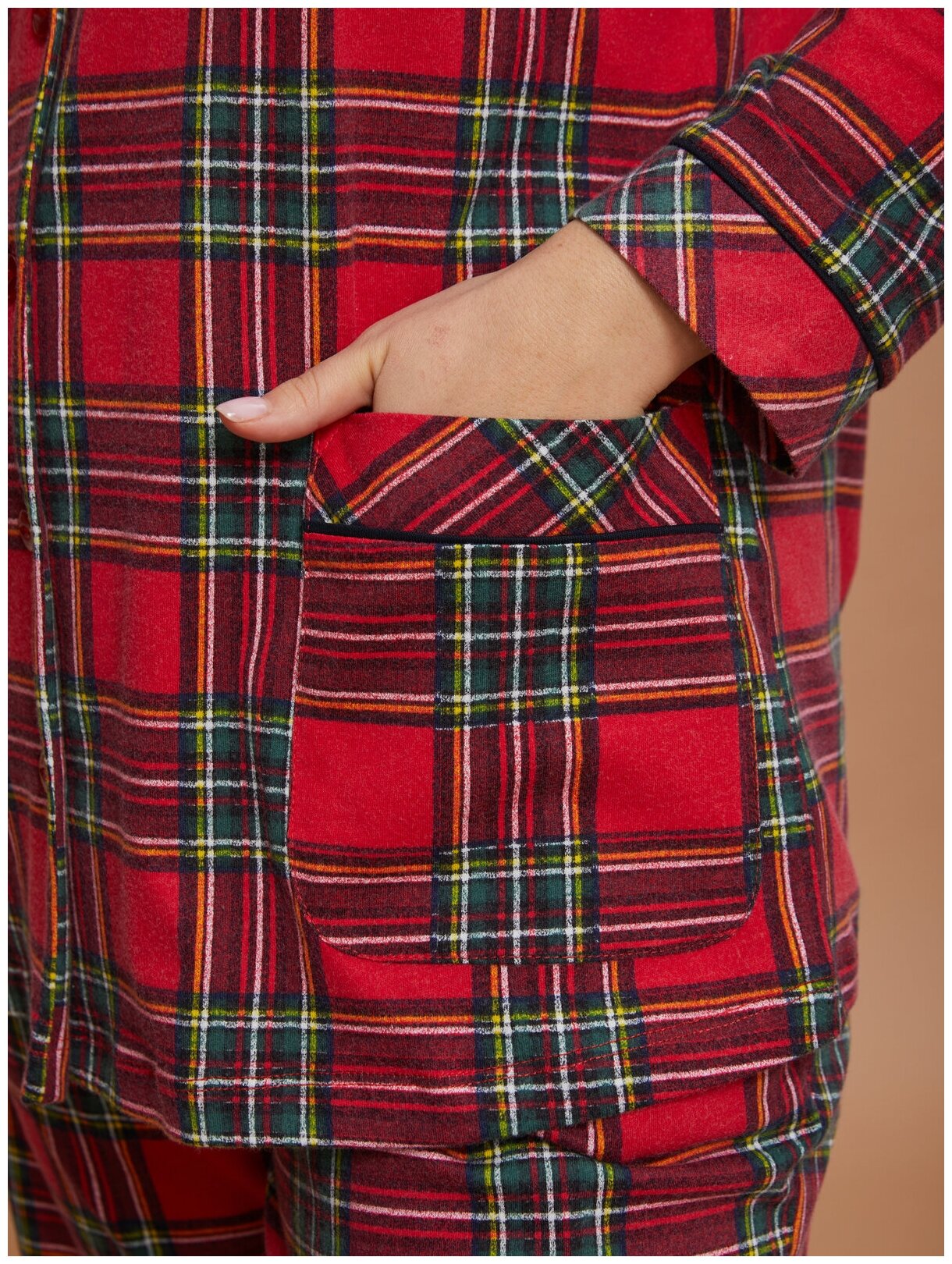 Пижама домашняя женская Алтекс с рубашкой и штанами, размер 60 - фотография № 8