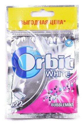 Жевательная резинка Orbit White Bubblemint, 30 г - фотография № 1