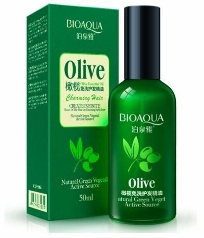 Масло для волос Bioaqua Несмываемое масло-флюид для волос с экстрактом оливы