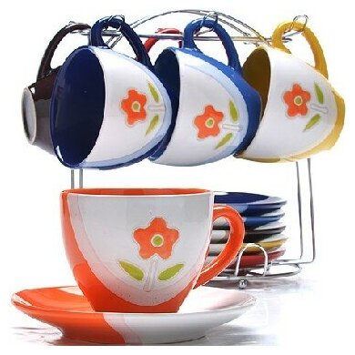 фото LORAINE LR 27326 чайный сервиз 13пр 220мл керам. нерж