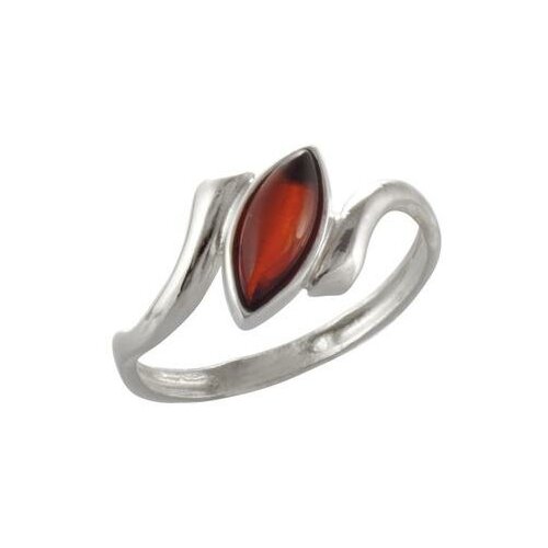 фото Серебряное кольцо дарвин 920041015aa-к с янтарём, размер 18 diamant-online