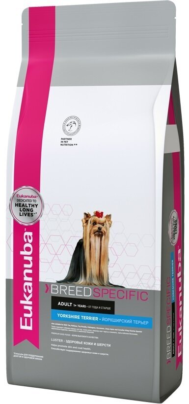 Eukanuba Dog Adult корм для собак породы йоркширский терьер Курица и индейка, 2 кг.