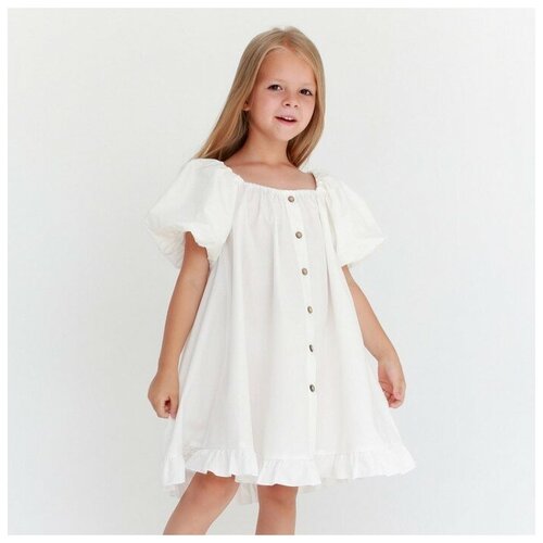 Платье детское KAFTAN Cute, р. 34 (122-128), белый , 1 шт.