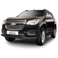 Autofamily Защита переднего бампера d76+d57 двойная Arbori черн. для CHEVROLET Trailblaizer 2012-2016 / Шевроле Трейлблейзер