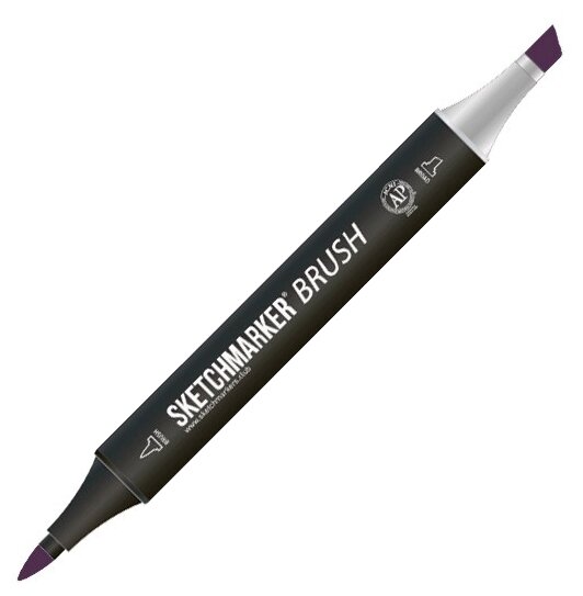 Маркер Sketchmarker Brush двухсторонний на спирт. основе цв. V60 Слива