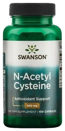 N-Acetyl Cysteine, 600 мг, 120 г, 100 шт.