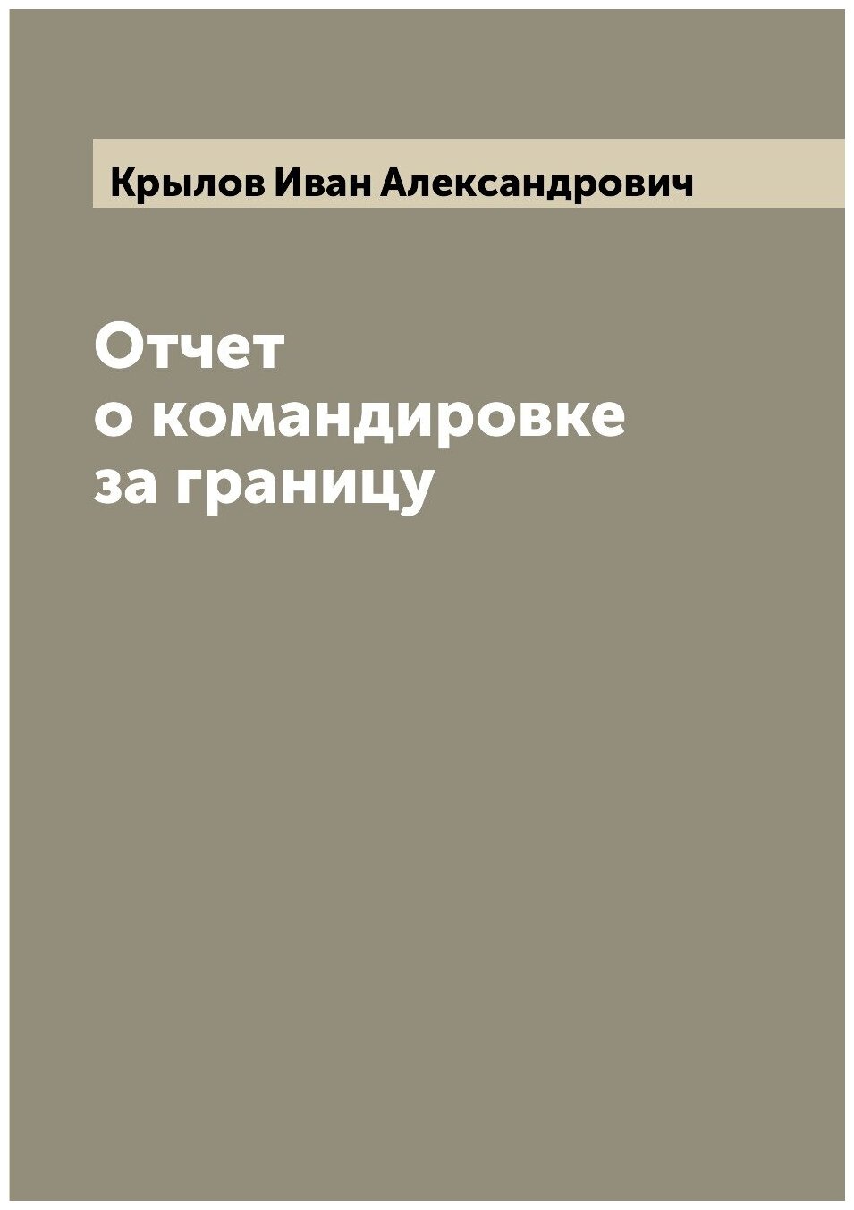 Отчет о командировке за границу