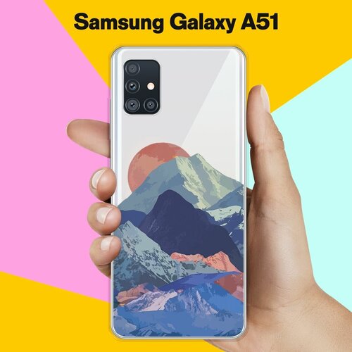 матовый силиконовый чехол райские туканы фон на samsung galaxy a51 самсунг гэлакси а51 Силиконовый чехол Горы на Samsung Galaxy A51
