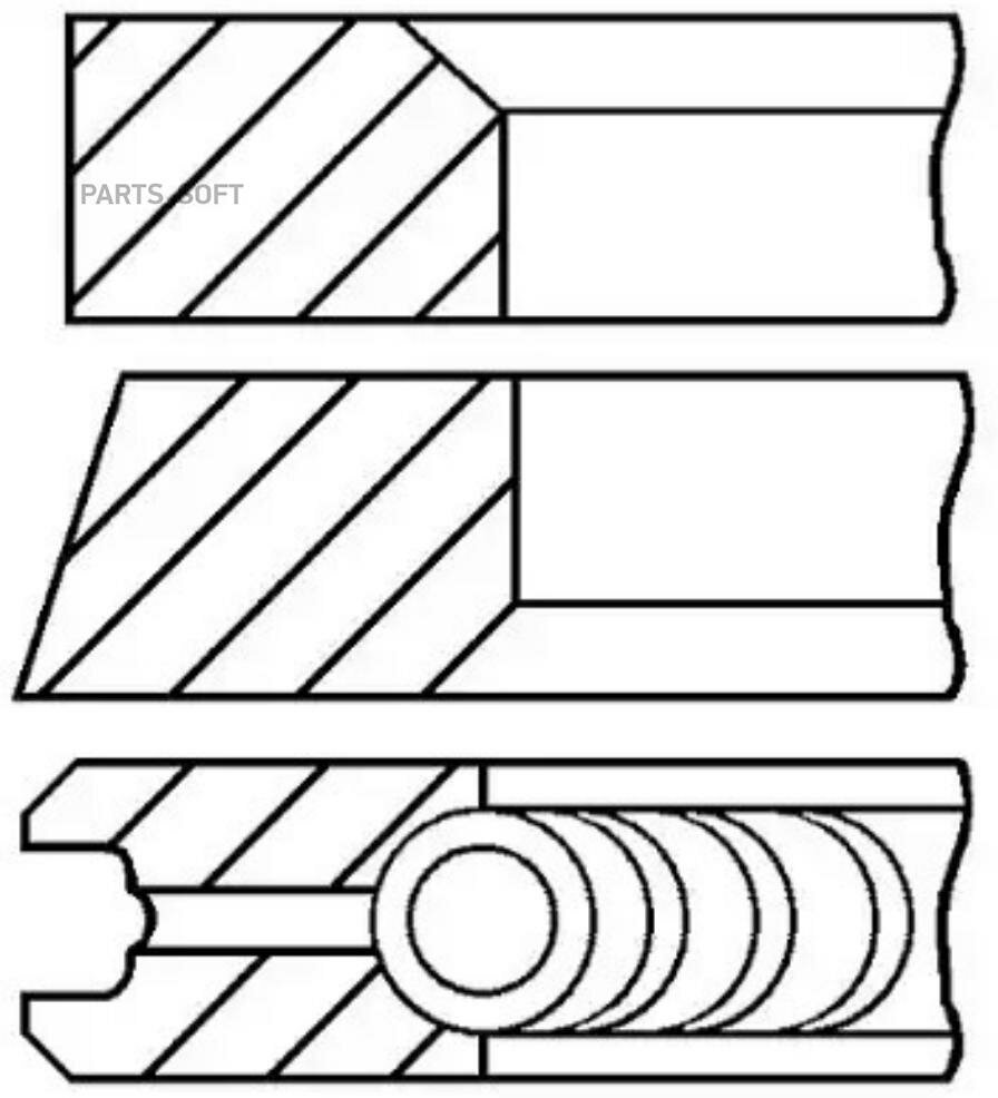 GOETZE 0810410000 Кольца поршневые комплект