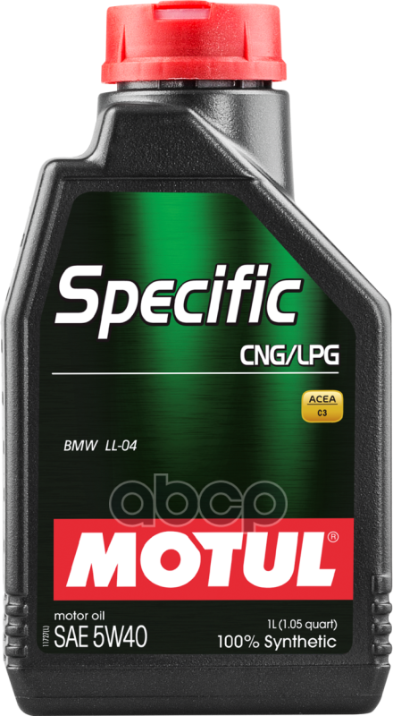 MOTUL Масло Моторное 5W40 Motul 1Л Синтетика Specific Cng/Lpg A3/B4/C3 Sm/Cf