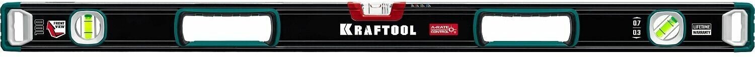 Сверхпрочный уровень с зеркальным глазком Kraftool A-RATE CONTROL 34986-100