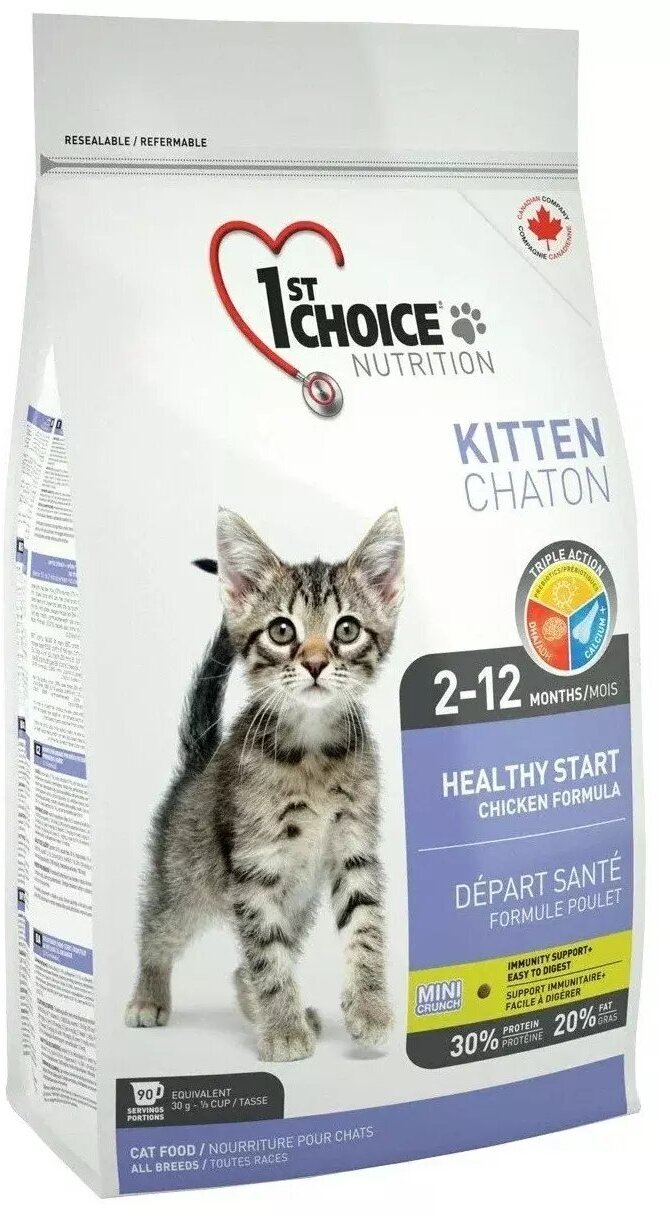 1st Choice Healthy Start Сухой корм для котят (с курицей), 350 гр - фотография № 1