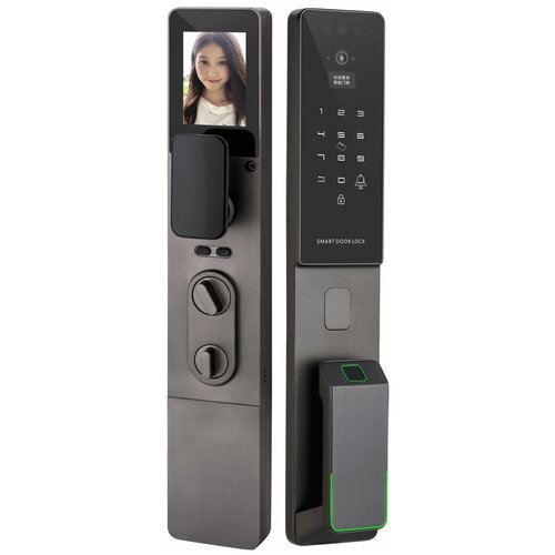 Умный дверной замок DiXiS 3D Face Automatic Smart Door Fingerprint Lock DZ011B (Tuya) - Gray