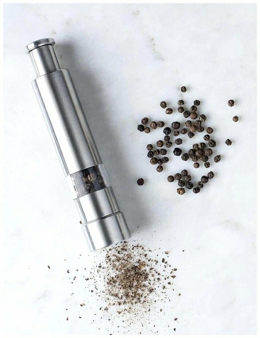 фото Мельница для специй от из нержавеющей стали, механическая, 1 шт