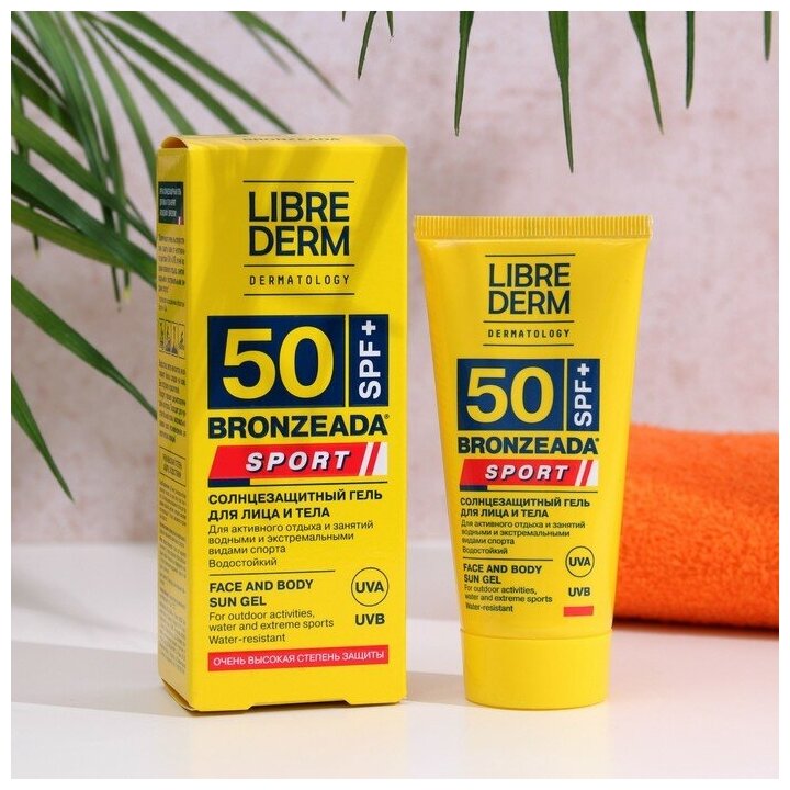 Солнцезащитный гель для лица и тела LIBREDERM sport 50 SPF+, 50 мл