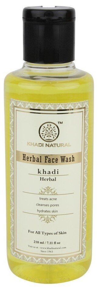 Гель для умывания Травяной Кхади (Herbal Face Wash Khadi), 210 мл