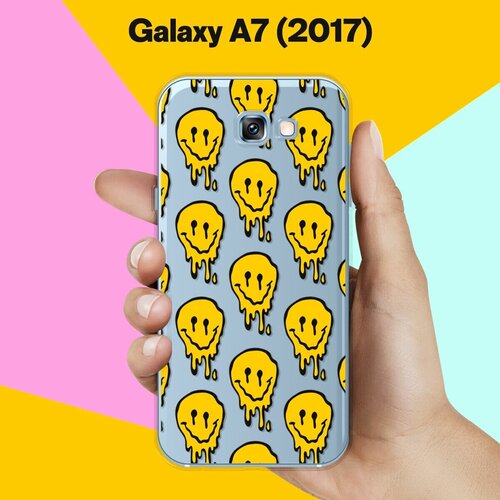 Силиконовый чехол на Samsung Galaxy A7 (2017) Смайлы / для Самсунг Галакси А7 2017