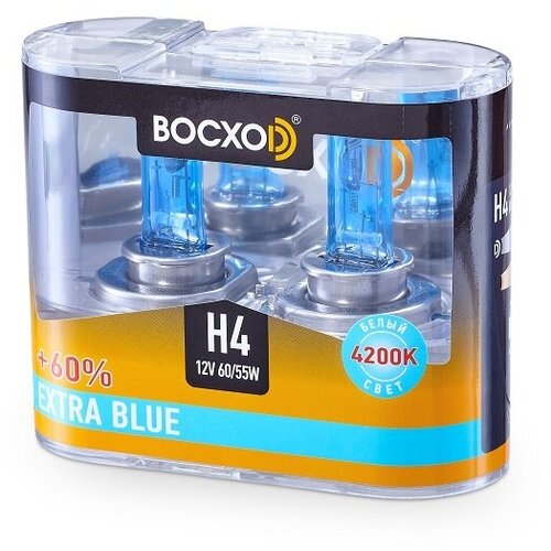 Лампа галоген H7 12/55W к-т2 шт EXTRA BLUE +60% 4200K восхоd 80517(C)EB-2BOX