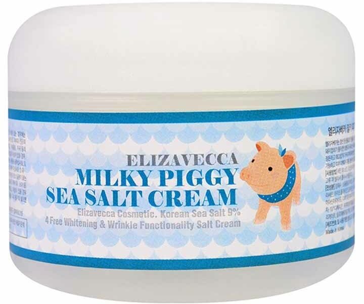 Elizavecca MILKY PIGGY SEA SALT CREAM Крем для лица осветляющий антивозрастной с морской солью