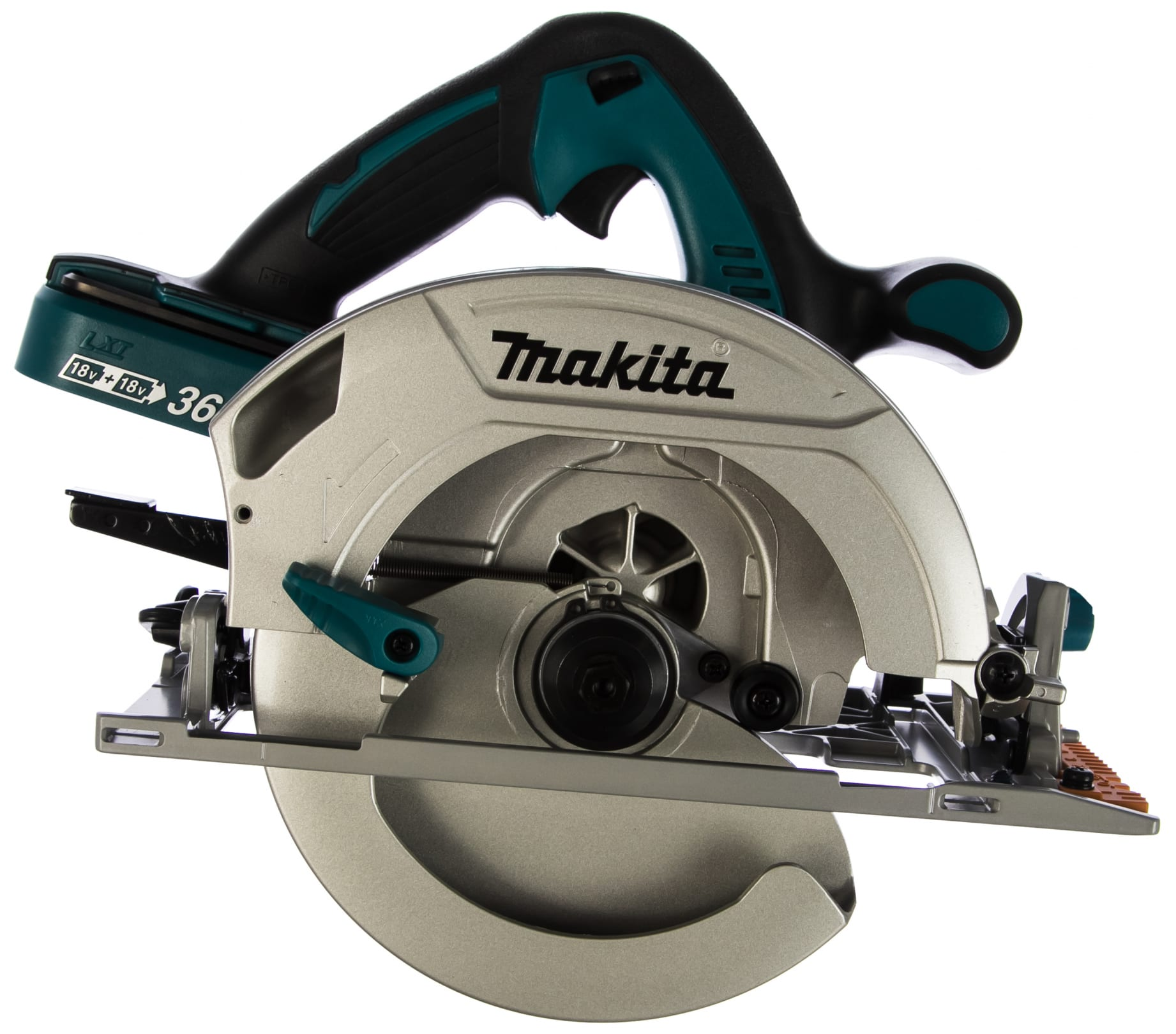 Makita DHS710ZJ SOLO Дисковая пила аккум. в MakPac-4 (18+18В, 190*20мм, рез:69мм, 4800об/ми - фотография № 2