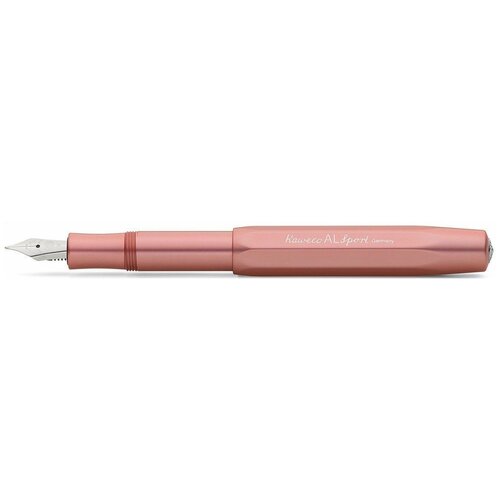 конвертер для перьевой ручки kaweco mini серый 1 Ручка перьевая Kaweco AL Sport EF розовый алюминиевый корпус