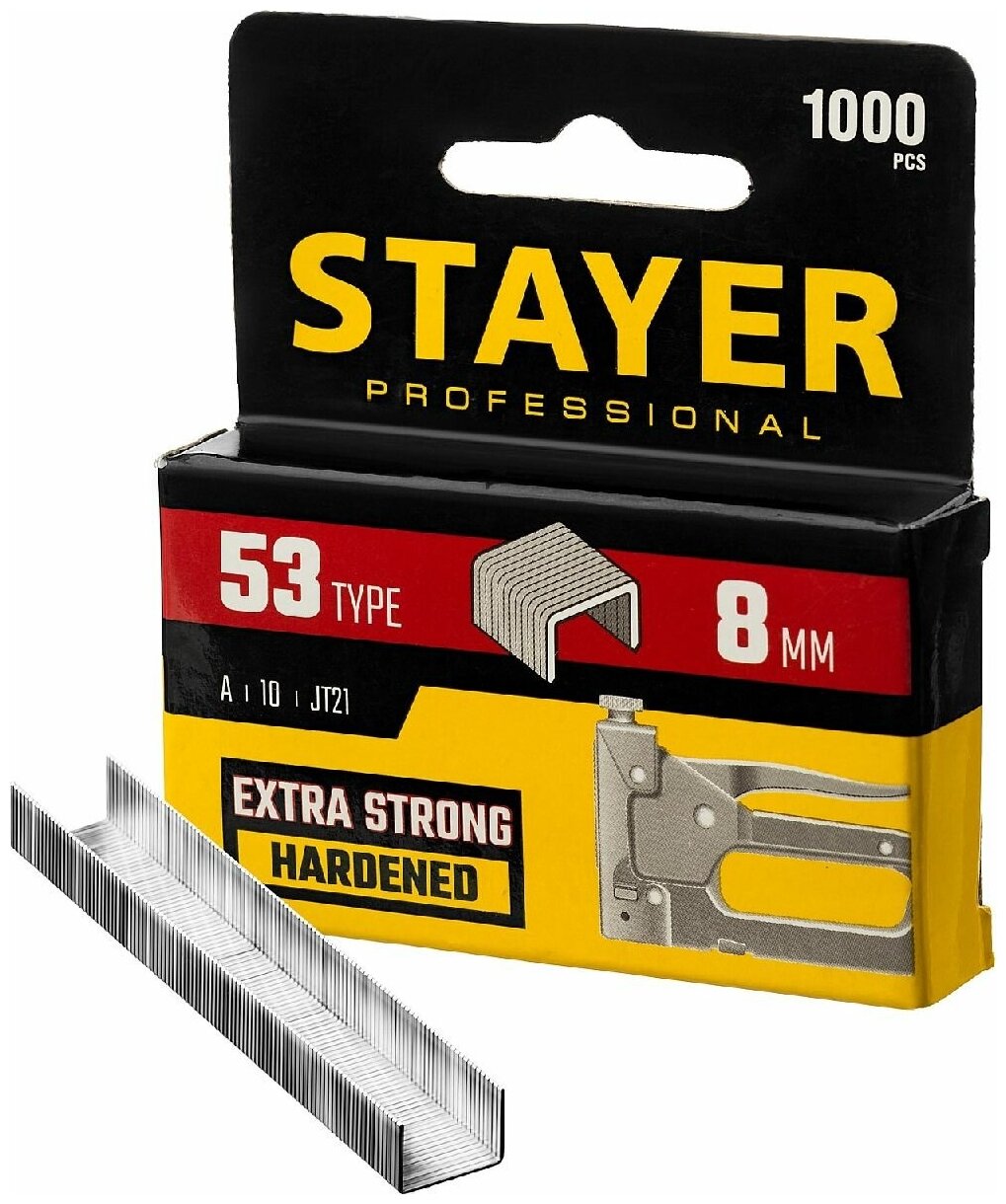 Скобы для степлера STAYER узкие тип 53 8 мм 1000 шт. (3159-08_z02)