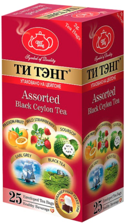 Чай черный Ти Тэнг фруктовое Ассорти 25 пакетиков - фотография № 1