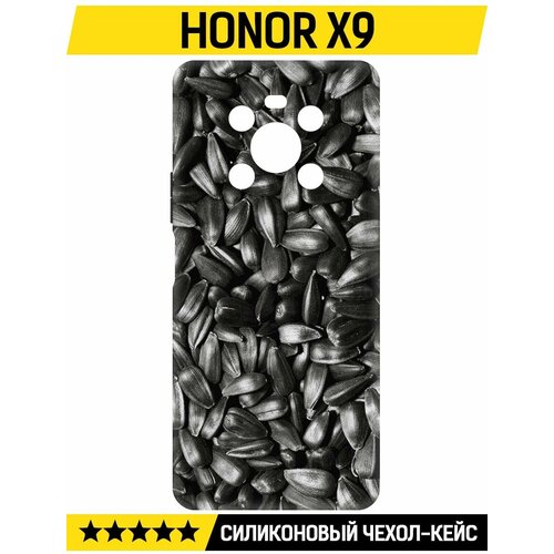 Чехол-накладка Krutoff Soft Case Семечки для Honor X9 черный чехол накладка krutoff soft case семечки для honor x8b черный