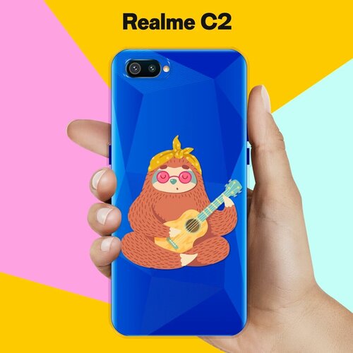 Силиконовый чехол на realme C2 Гитара / для Реалми Ц2 силиконовый чехол розы на белом на realme c2 реалми с2