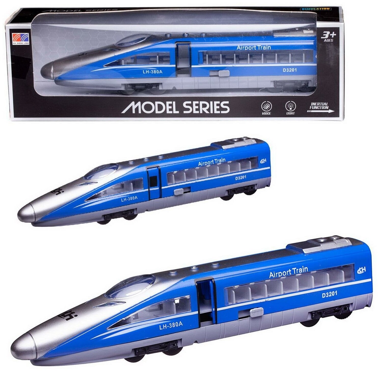 Поезд ABtoys скоростной инерционный синий G1718/синий