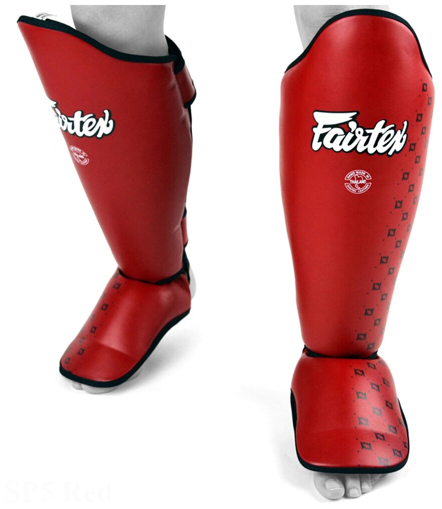 SP5 Защита на ноги Эко-кожа. Красный - Fairtex - Красный - XL