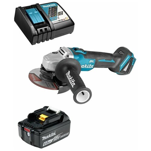 Шлифмашина угловая аккумуляторная 18В LXT 125мм Li-Ion 1x6Ач Makita DGA504RG 3054000₽